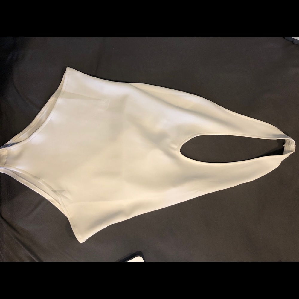 Tobi white halter bodysuit